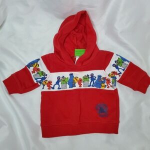 Sesame‎ Street Red Hooded Sweatshirt Hoodie Newborn Baby